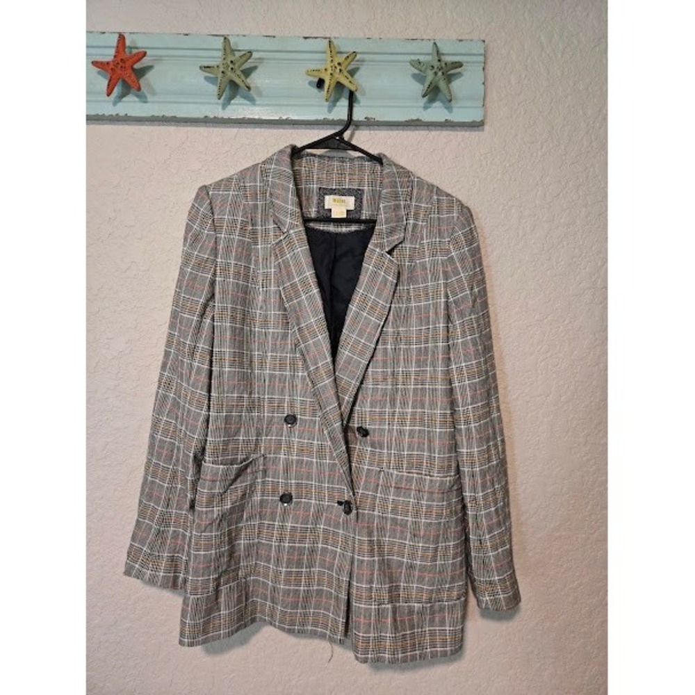 Anthro Plaid Suit Jacket